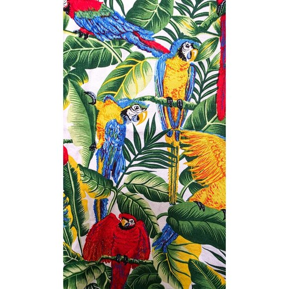 Aloha Republic Tropical Parrot Print Hawaiian Shirt Men's Size L Short Sleeve 10 - Picture 5 of 7